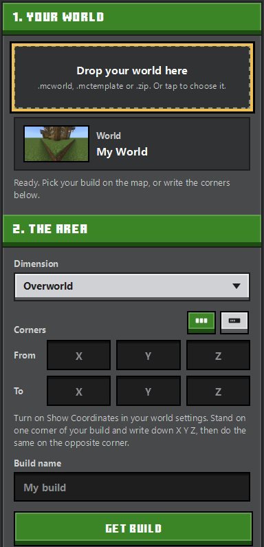The world dropped in the tool with its picture and name